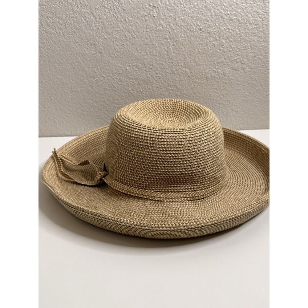 Sunday Afternoons Packable Sun Hat Khaki Women’s Medium Wide Brim Travel Beach